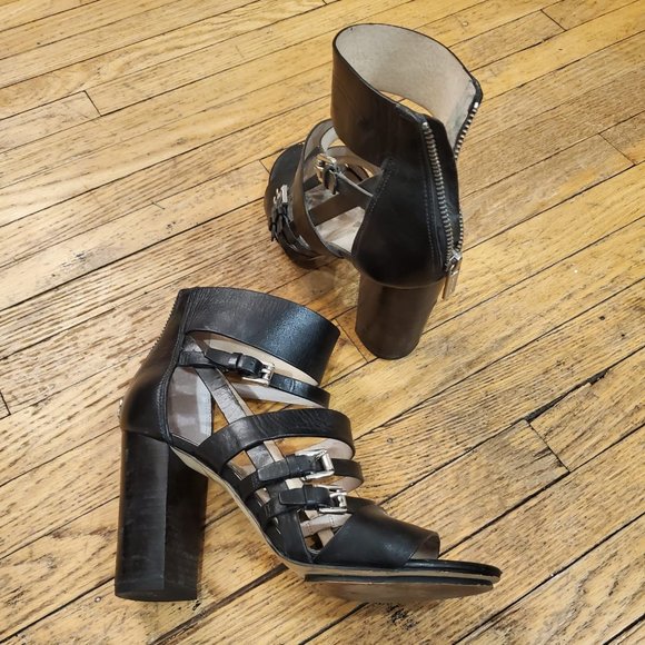 Michael Kors Black Sandal Heels - Size 7.5 - Picture 1 of 2